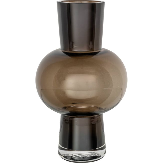 Vase sculptural en verre fumé Couleur brun fumé <span itemprop=