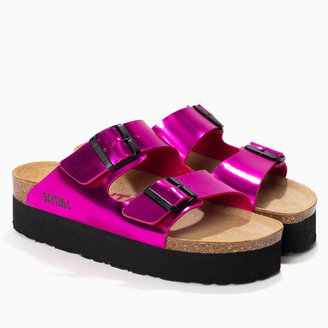 Sandales JAPET pour femme fuschia <span itemprop=