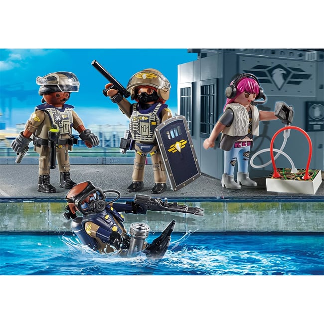 Accessoires Playmobil City Action Police - Bandit, Bonnet, Sac Du Set 9018, Occasion, Bon état