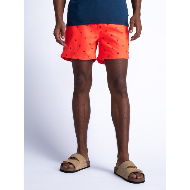 Short de bain à imprimé intégral nautify rose fiery coral <span itemprop=