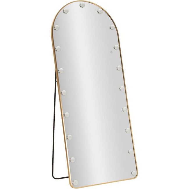 Miroir psyché arche lumineux LED MODERN Couleur doré <span itemprop=