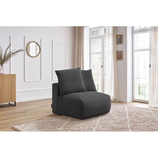 Chauffeuse pour canapé modulable 1 place(s) en velours côtelé, VOLTAIRE - BOBOCHIC
