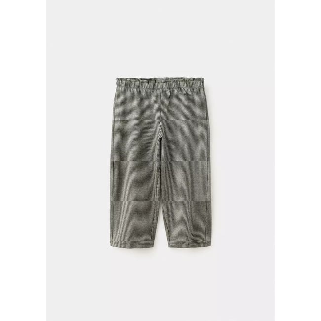 Pantalon droit imprimé marron <span itemprop=