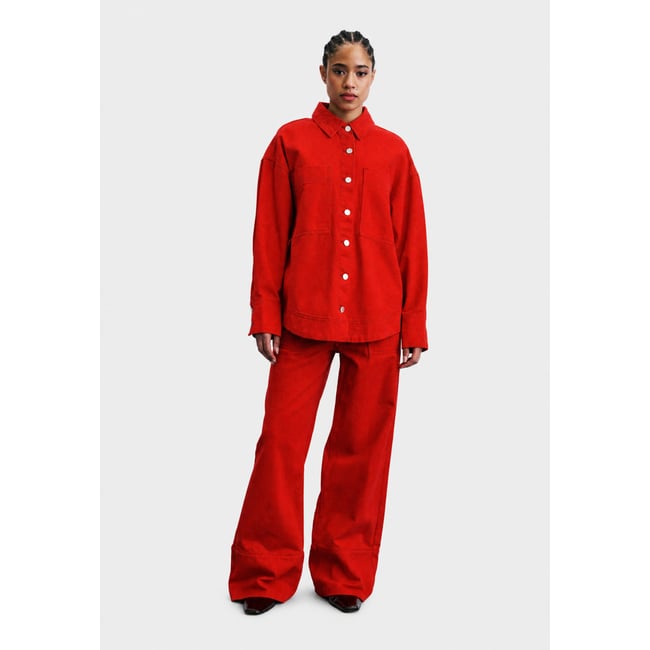 Jean Furano en coton FURANO rouge <span itemprop=