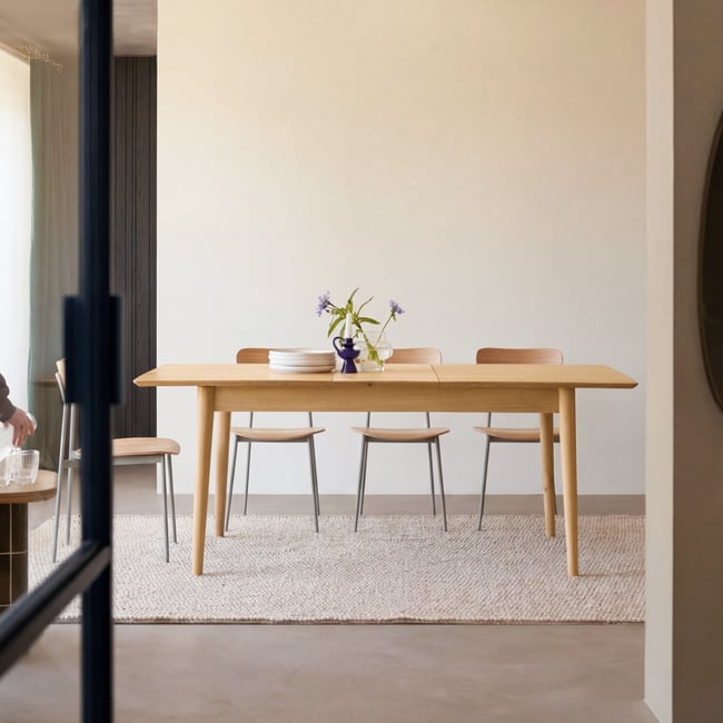 Table à manger, CLOÉ Couleur naturel <span itemprop=