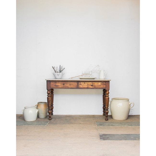 Table d'appoint en bois Francine N°298 - Bon état Couleur bois <span itemprop=