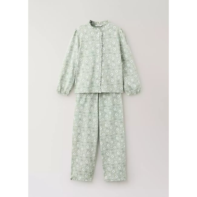 Pyjama imprimé fleuri vert pastel <span itemprop=