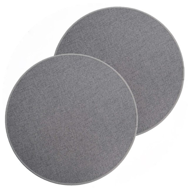 Lot de 2 sets de table tissés antidérapants gris <span itemprop=