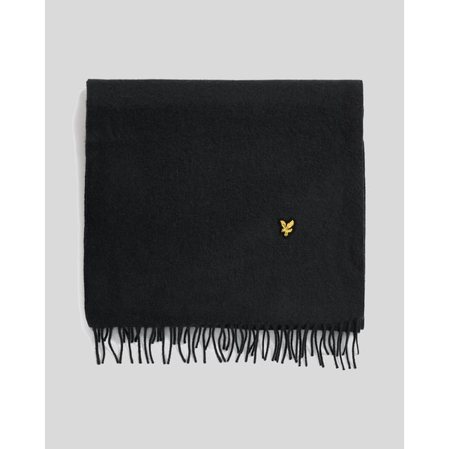 Écharpe en mélange de laine noir jais <span itemprop=
