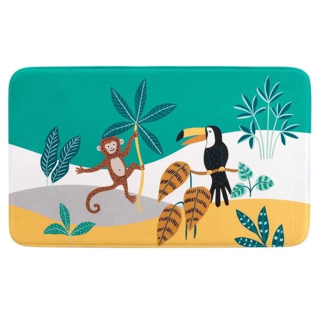 Tapis Rectangle 45x75 Velours Jungle Story Couleur v002232 <span itemprop=