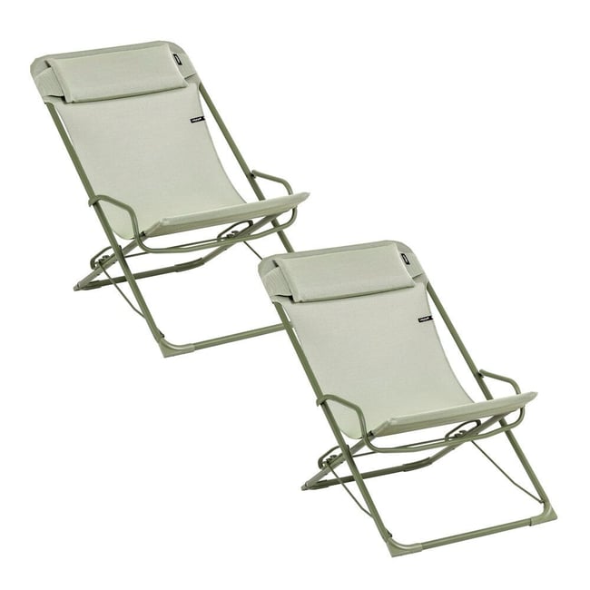 Lot de 2 Transats jardin oscillants - TRANSASWING - LAFUMA MOBILIER