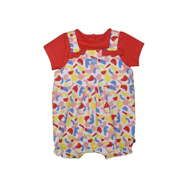 Tshirt salopette laika naissance blanc <span itemprop=