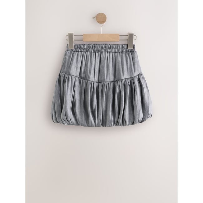 Jupe à ourlet boule gris anthracite <span itemprop=