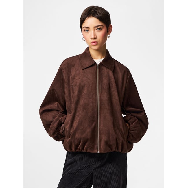 Veste Bomber marron - hot fudge1 <span itemprop=