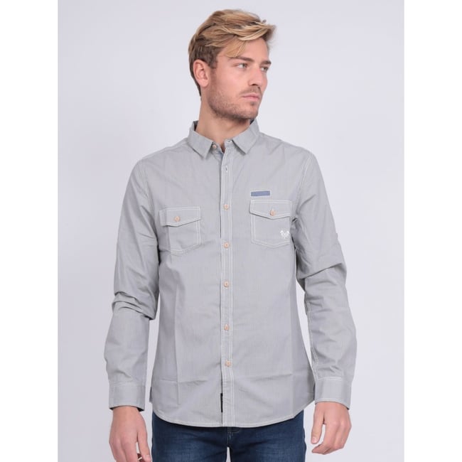 Chemise Manches Longues Pur Coton Telwis v002229 <span itemprop=