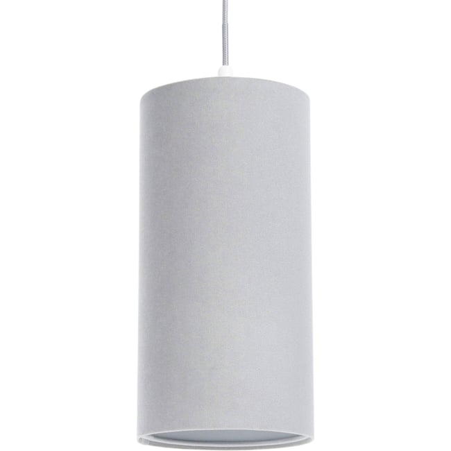 Suspension ronde en fibre naturelle Jasmin bebe Couleur gris chanvre avec bas beige crème <span itemprop=