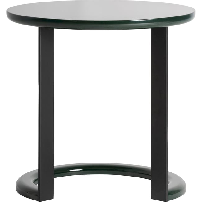 Table d'appoint contemporaine en bois Couleur vert laqué et noir <span itemprop=