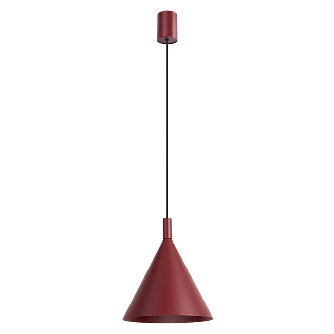 Suspension Acier Bourgogne E27 1 Nox Couleur bourgogne <span itemprop=
