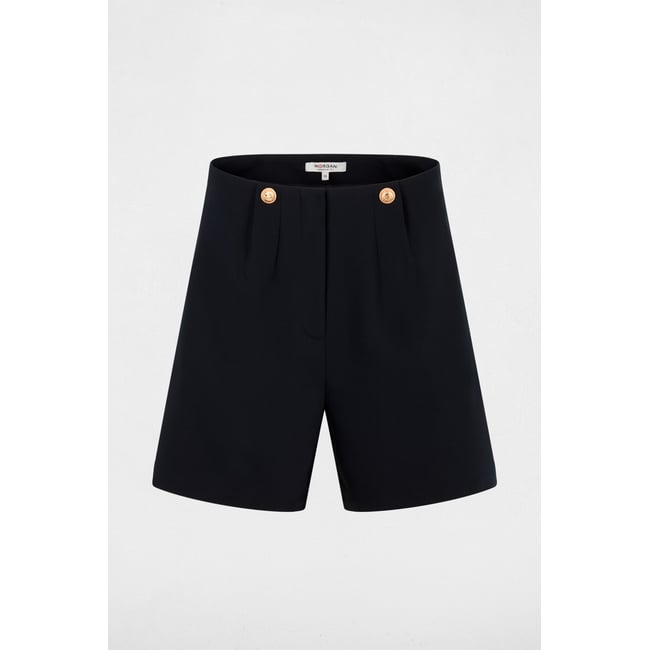 Short taille haute large bleu marine <span itemprop=