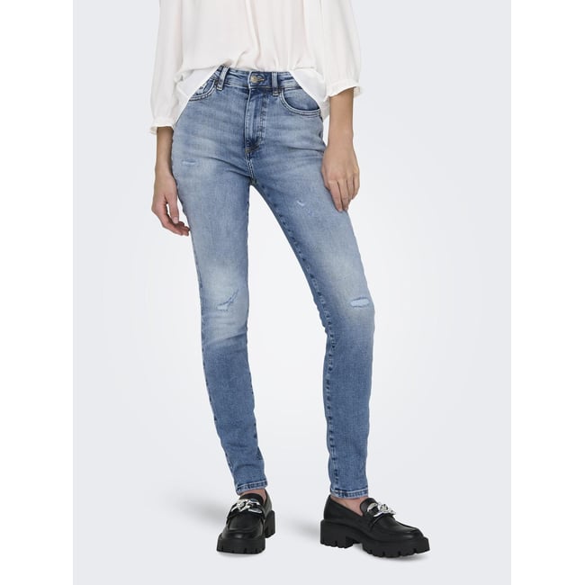 Jean Skinny ONLFOREVER Taille haute Skinny Fit Jeans light medium blue denim <span itemprop=