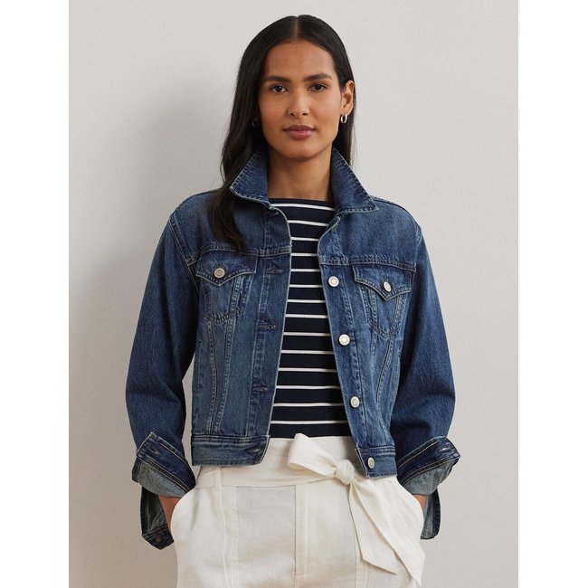 Geknöpfte Jeansjacke mit langen Ärmeln denim <span itemprop=