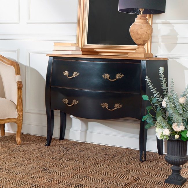 Commode 2 tiroirs plateau chêne AQUITAINE - ROBIN DES BOIS