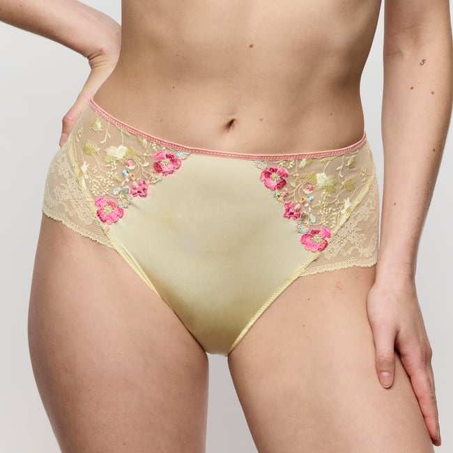 Slip taille haute LIZELOT jaune - french vanilla <span itemprop=
