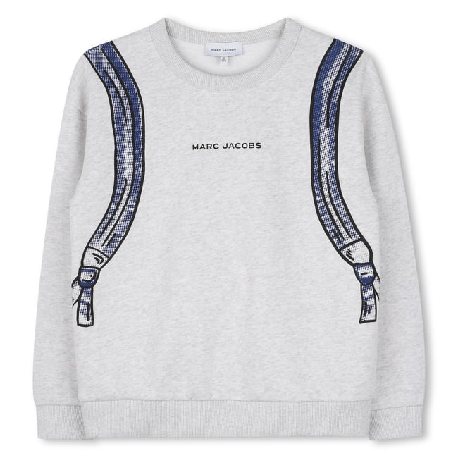 Sweat à manches longues gris chine clair <span itemprop=