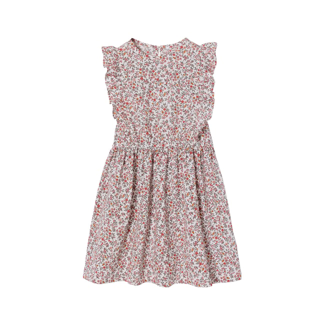 Robe en seersucker manches volantées - VERTBAUDET