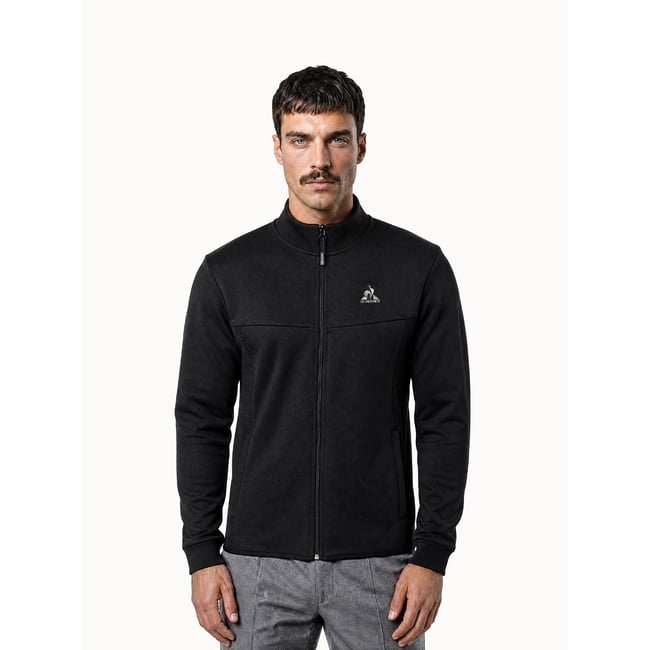 Sweat zippé Coq d'Argent noir <span itemprop=