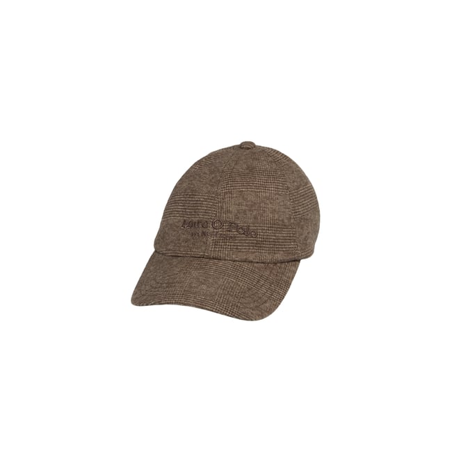 Casquette en flanelle en mélange de coton bio tout doux marron <span itemprop=