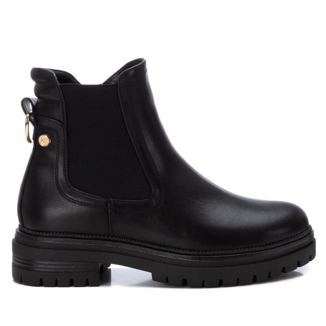 Bottine Chelsea Plaine Décontractée Fermeture éclair noir <span itemprop=