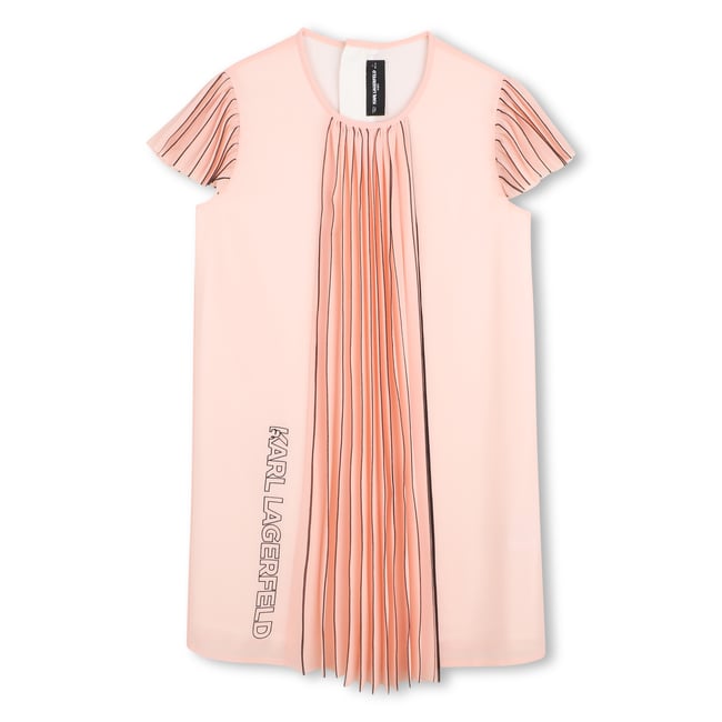 Robe manches courtes rose petale <span itemprop=