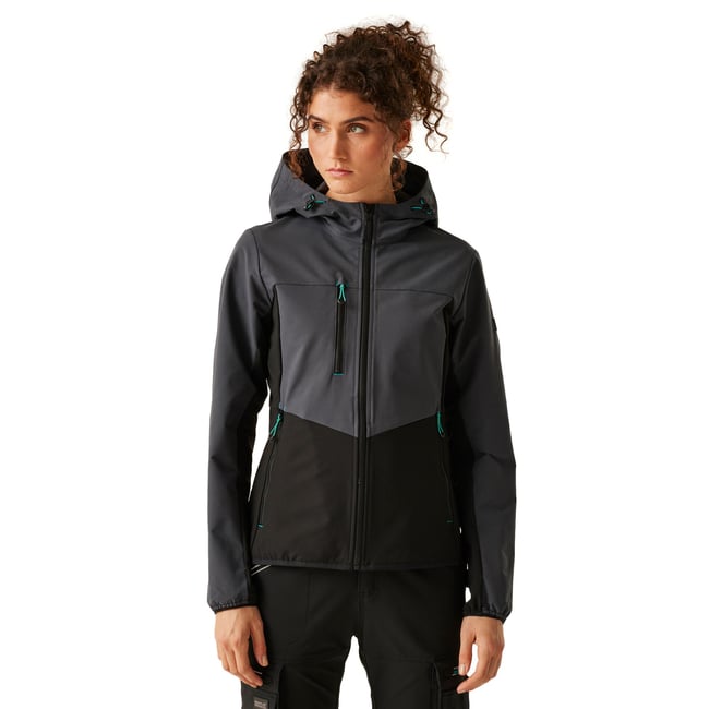 Veste softshell ADA gris / noir <span itemprop=
