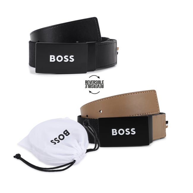 Ceinture réversible black <span itemprop=