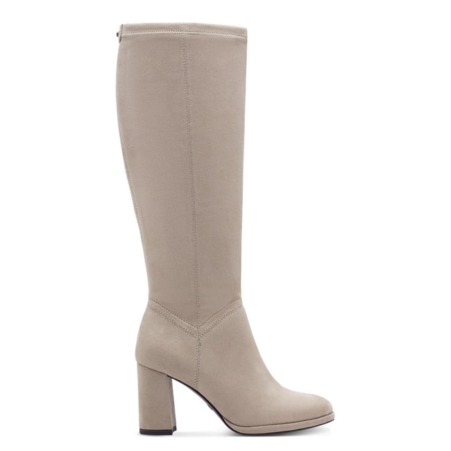 Bottes talon bloc marron taupe <span itemprop=