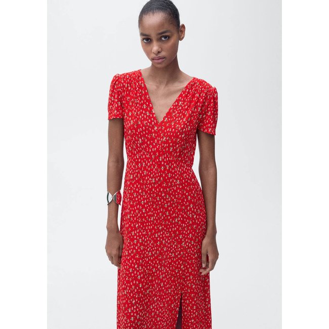 Robe midi fleurs - MANGO