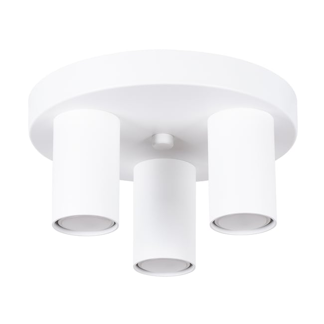 Plafonnier Acier Blanc GU10 3 Lagos Couleur blanc <span itemprop=