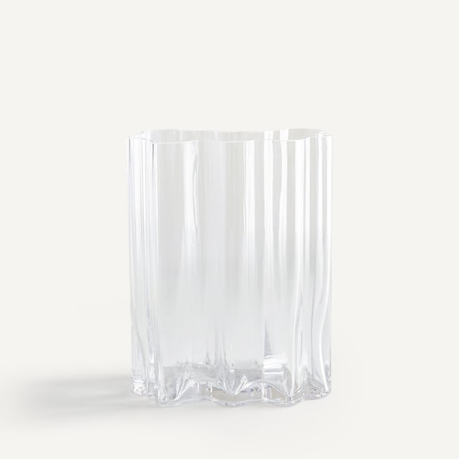 Vase en verre soufflé, ISSEY Couleur transparent <span itemprop=