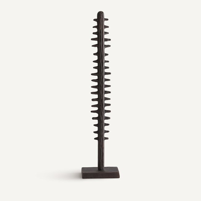 Statuette en métal fonte d'aluminium, Samaki Couleur noir <span itemprop=