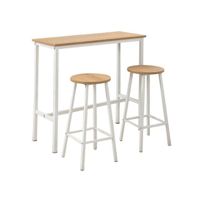 Ensemble Table haute et 2 tabourets Mola - HANAH HOME