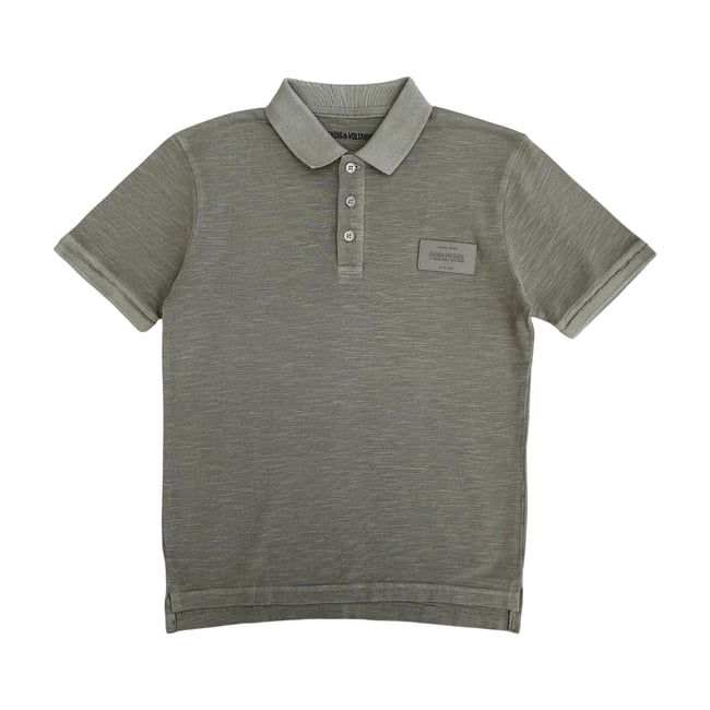 Polo enfant - Très bon état vert <span itemprop=