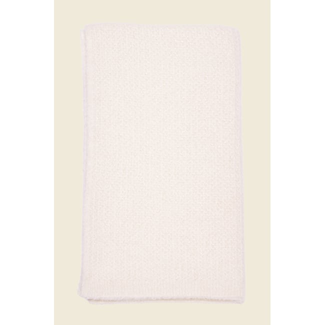Écharpe tricotée creme <span itemprop=