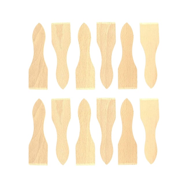 Ensemble de 12 spatules à raclette en bois WOOD EDITION bois <span itemprop=