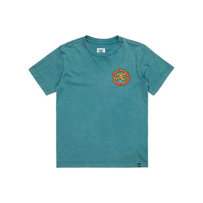T-shirt à manches courtes SPINNER. bleu deep teal acid wash <span itemprop=