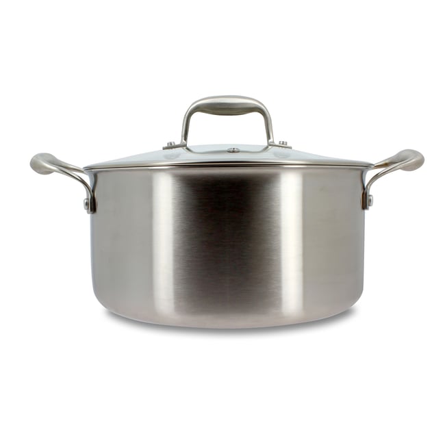 Faitout revêtu 24cm en acier inoxydable, TRINOX inox <span itemprop=