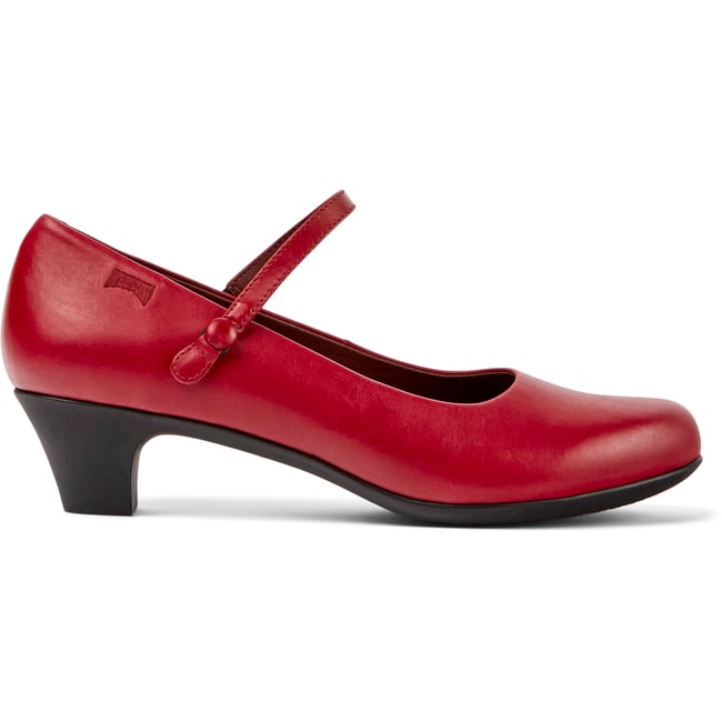 Escarpins Helena Cuir rouge <span itemprop=