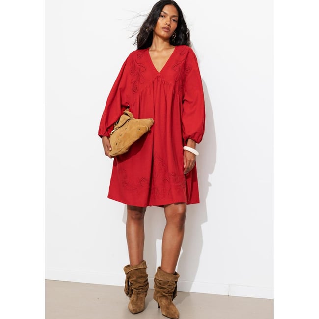 Robe courte brodée - PROMOD