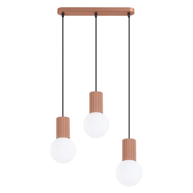 Suspension Aluminium Moka G9 3 Halo Couleur moka <span itemprop=