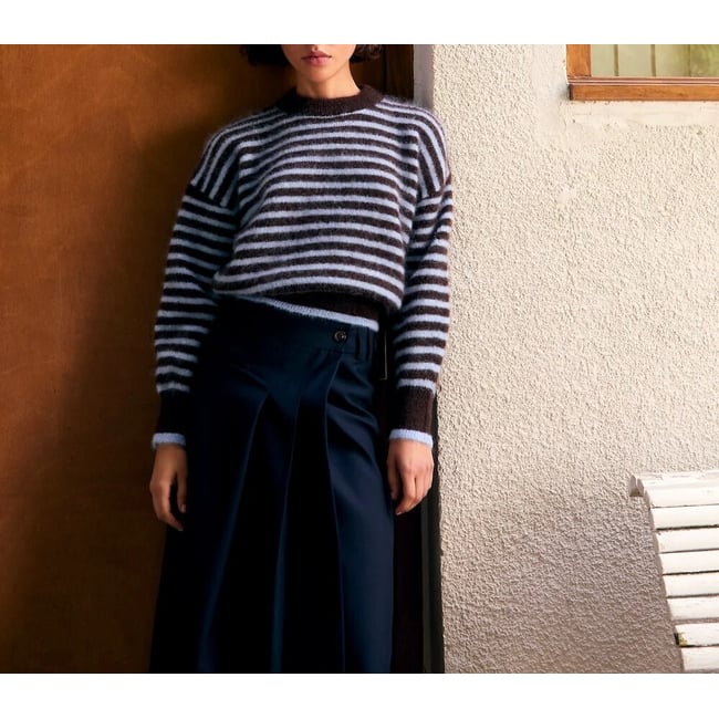 Maglione a girocollo a righe LALA - SURPRISE